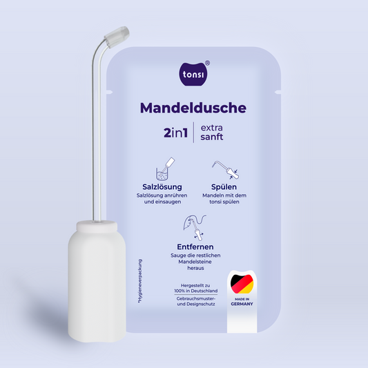 2in1 Mandelstein Schröpfglas & Munddusche