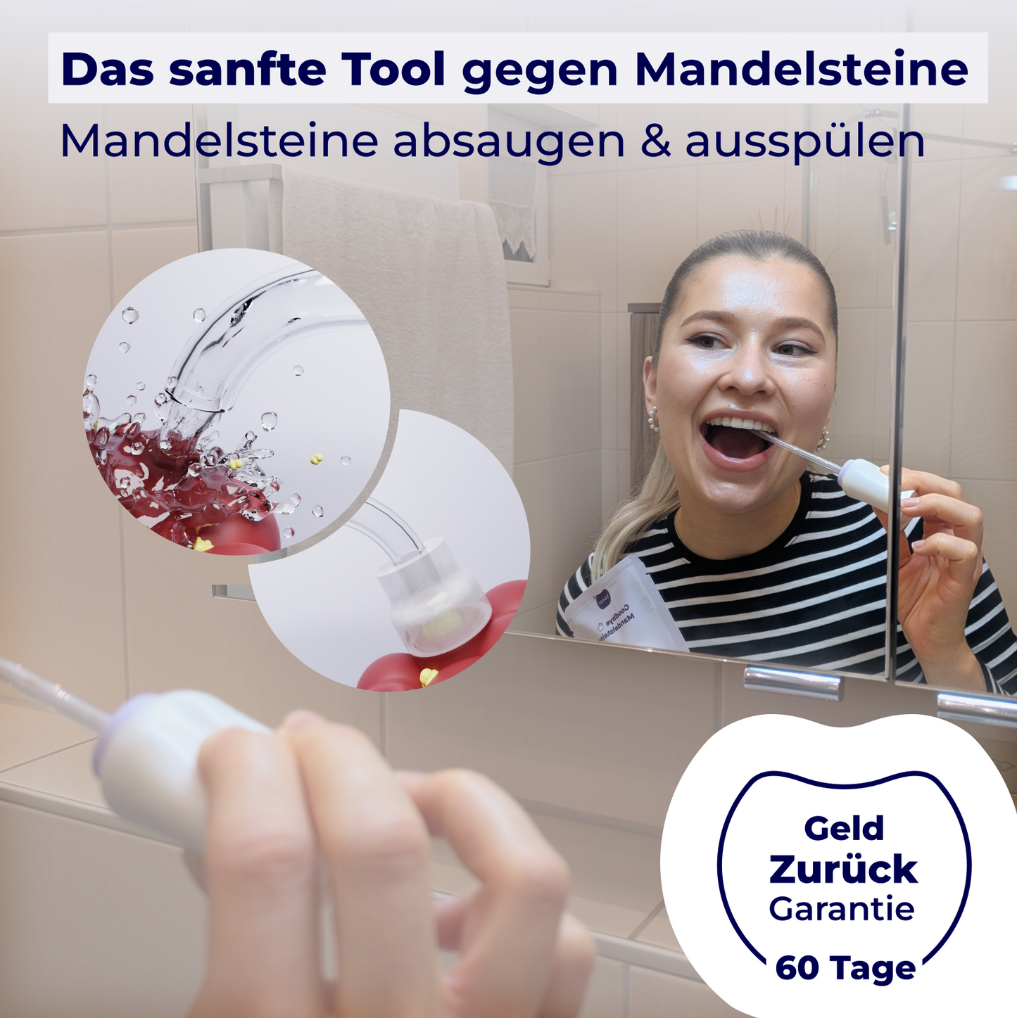 2in1 Mandelstein Schröpfglas & Munddusche