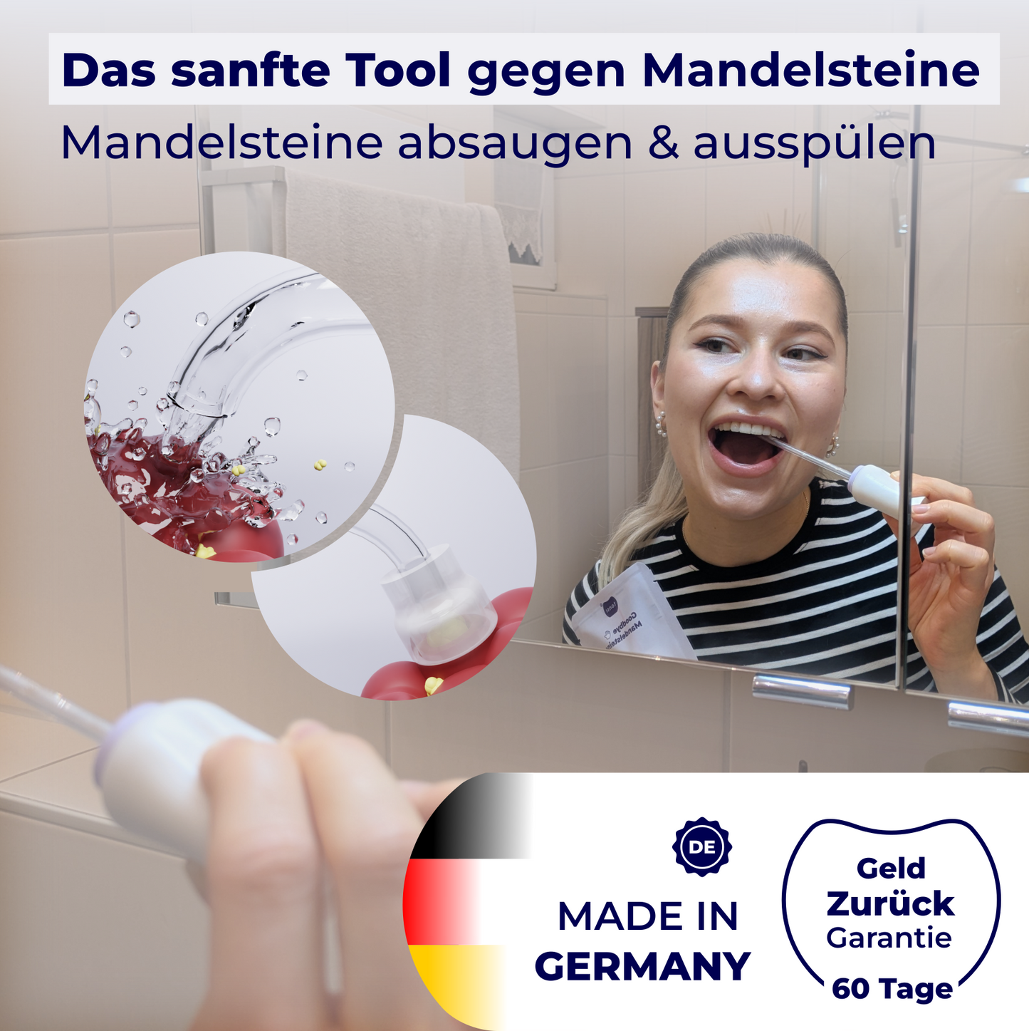 2in1 Mandelstein Schröpfglas & Munddusche