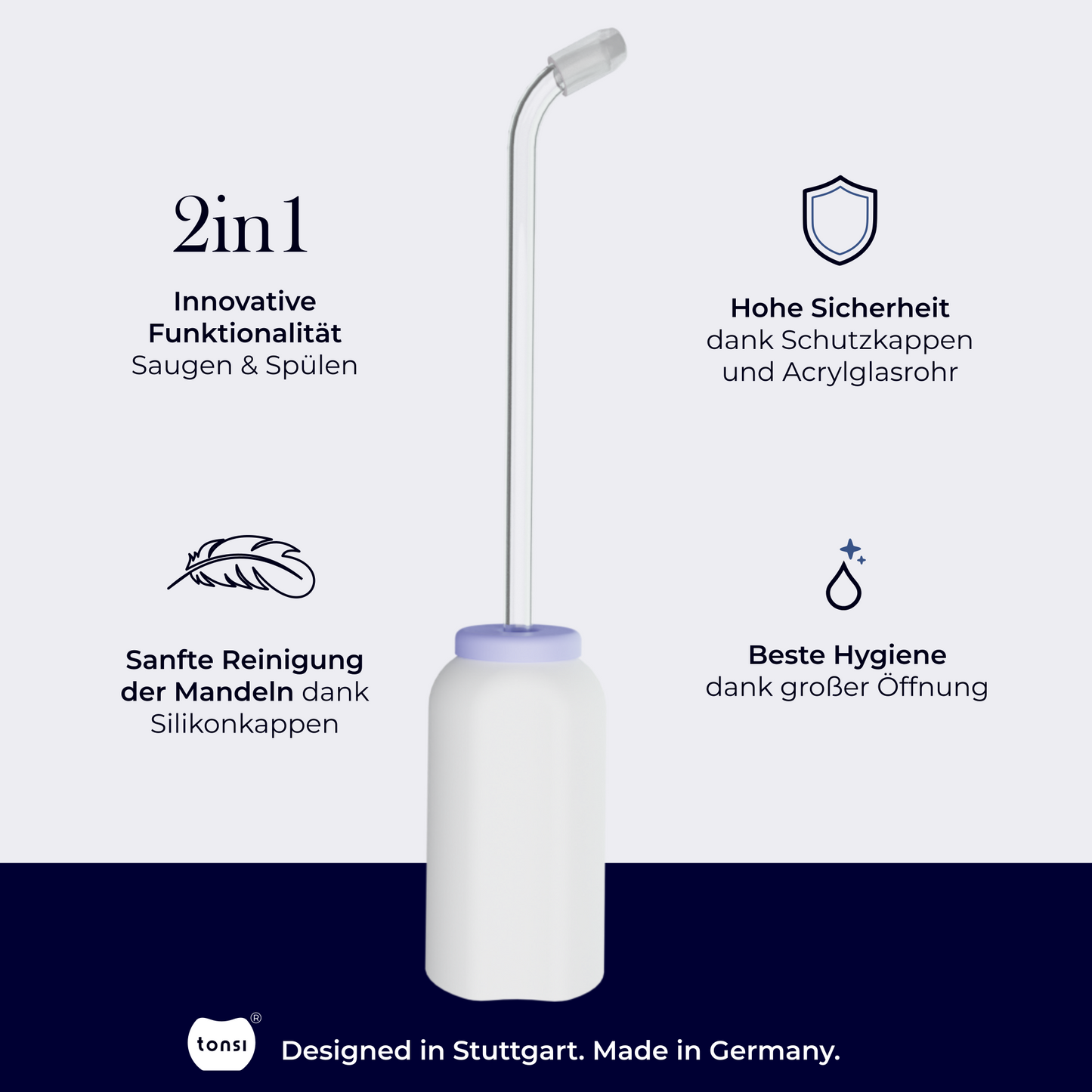 2in1 Mandelstein Schröpfglas & Munddusche