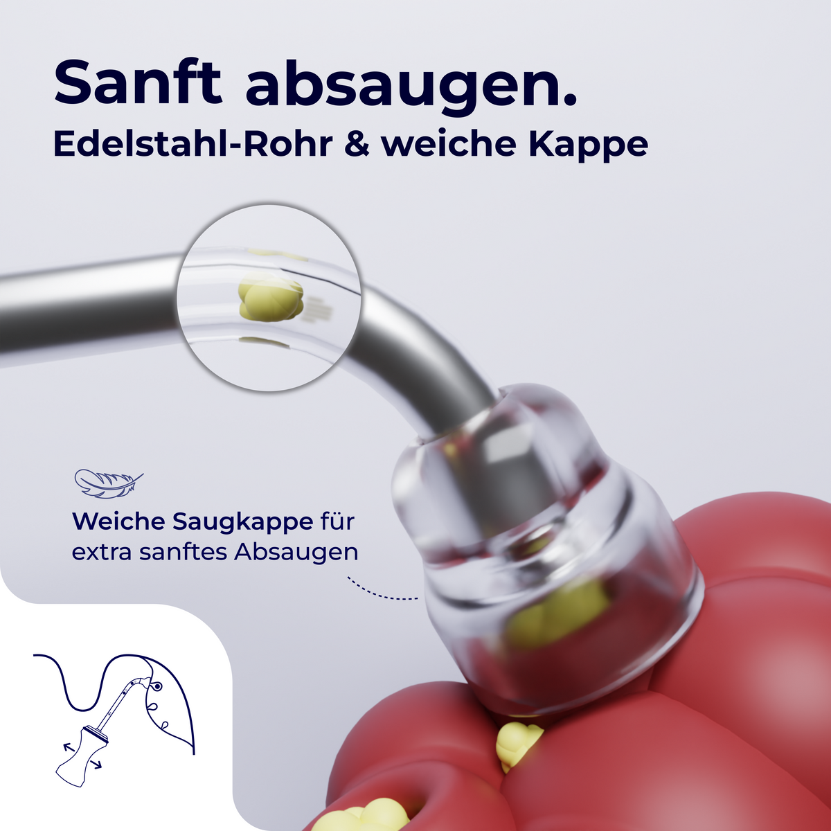 2in1 Mandelstein Schröpfglas & Munddusche