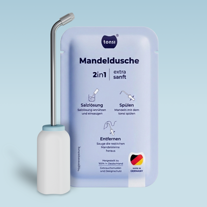 2in1 Mandelstein Schröpfglas & Munddusche
