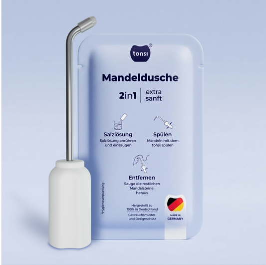 2in1 Mandelstein Schröpfglas & Munddusche