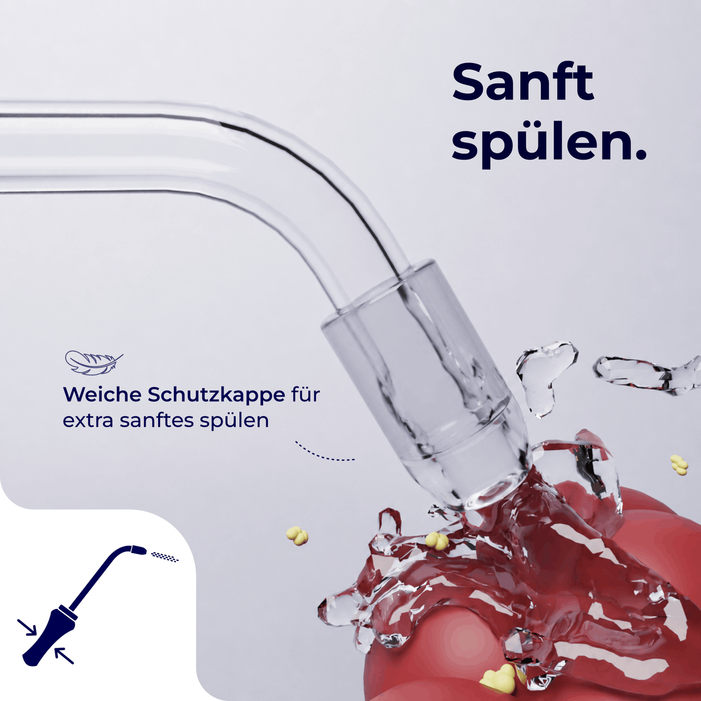 2in1 Mandelstein Schröpfglas & Munddusche