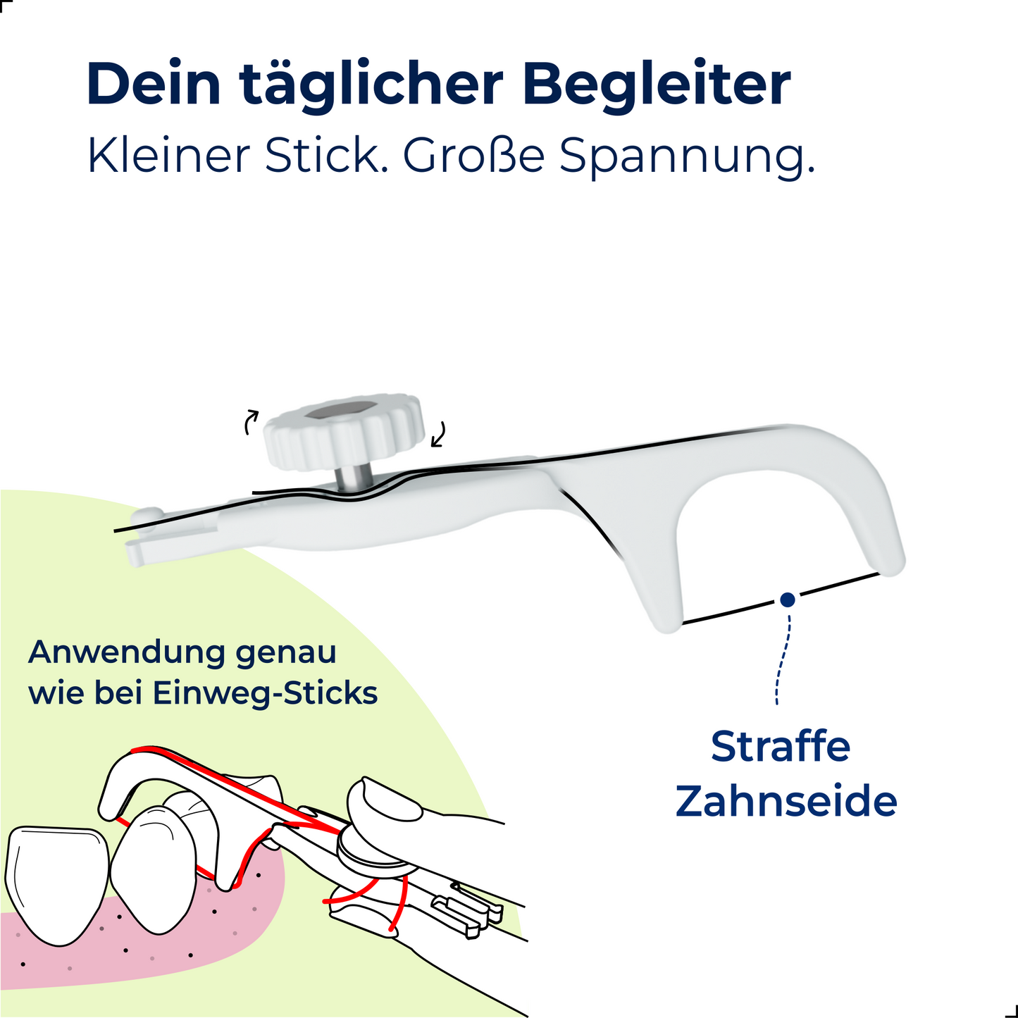Zahnseide-Stick wiederverwendbar