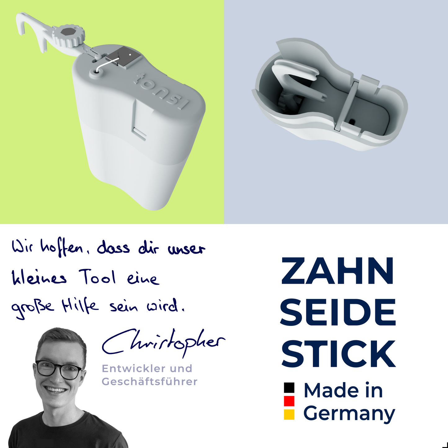 Zahnseide-Stick wiederverwendbar