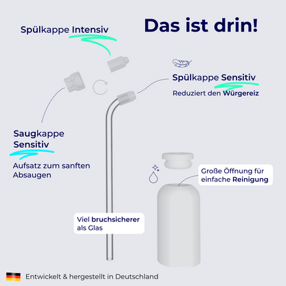 2in1 Mandelstein Schröpfglas & Munddusche