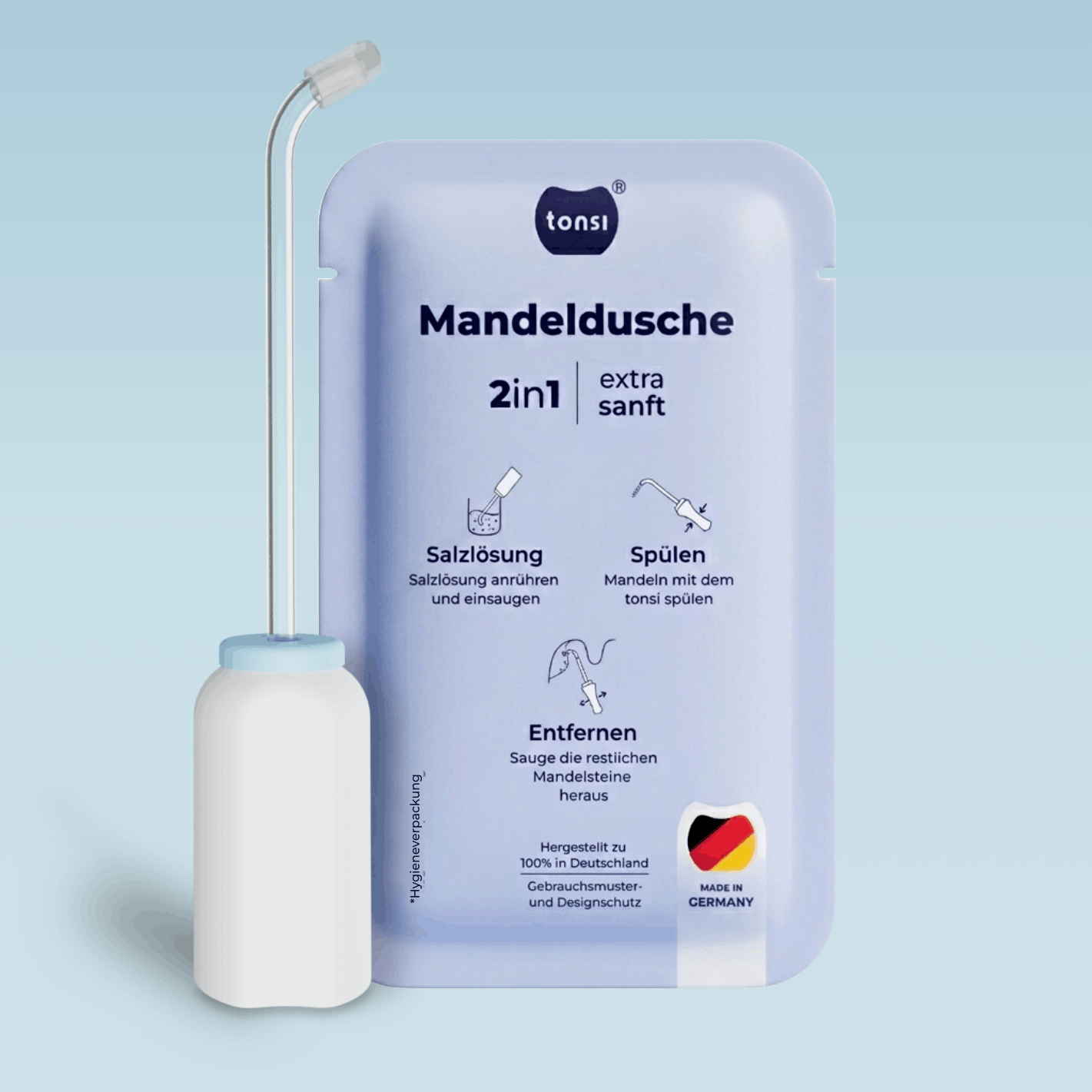 2in1 Mandelstein Schröpfglas & Munddusche
