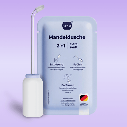 2in1 Mandelstein Schröpfglas & Munddusche