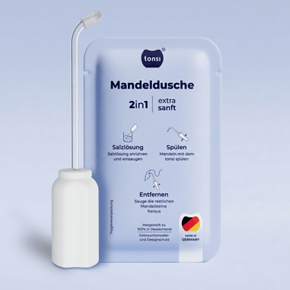 2in1 Mandelstein Schröpfglas & Munddusche