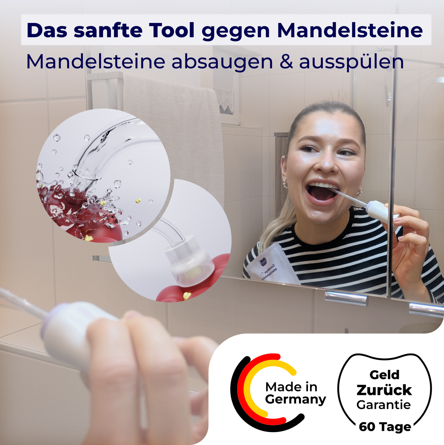 2in1 Mandelstein Schröpfglas & Munddusche